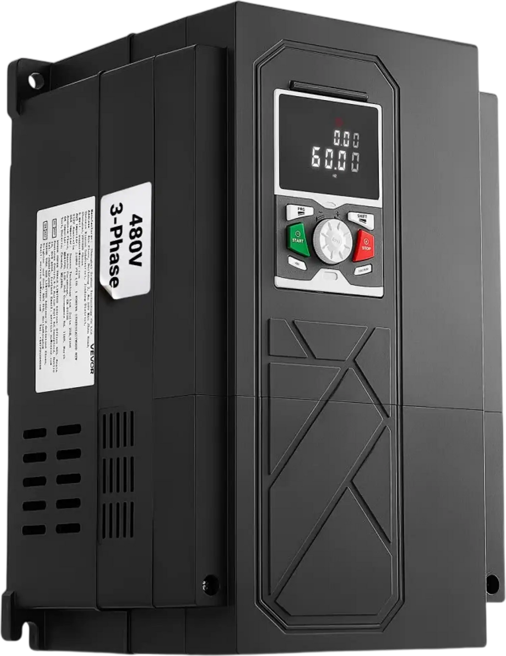 VEVOR 40HP 30KW 62A Variable Frequency Drive, 3-Phase AC480V Input/Output, 3 Phase to 3 Phase, 0–500Hz Output VFD, V/F SVC Control Modes for Precision Motor Speed Control