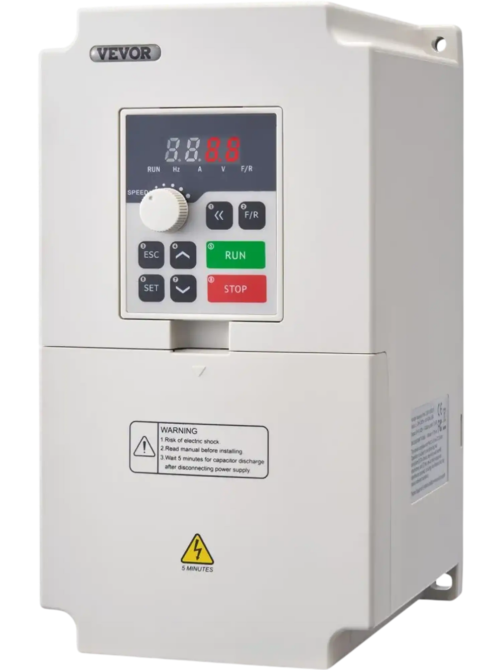 VEVOR Variable Frequency Drive, AC 220V Input 4KW Variable Frequency CNC Drive Inverter Converter, VFD 5.5HP 1 or 3 Phase Input, 3 Phase Output, CNC Motor Inverter Converter for Motor Speed Control
