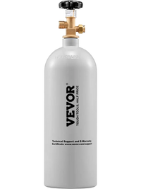 VEVOR CO2 Regulator Gauge with 0-60PSI, Heavy Duty CO2 Gauge Gas System, Draft Beer Regulator with Adjustable Pressure Regulator, Check Valve for Draft Beer Homebrew (5 LBS CO2 Tank)