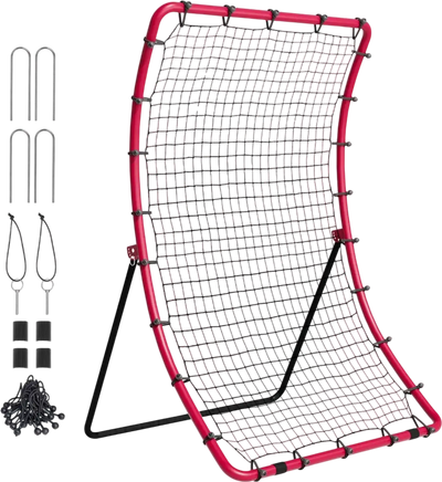 VEVOR Baseball And Softball Rebounder Net, 4 x 5.5 ft PitchBack Baseball Pitching Nest, Pitch Return Trainer Rebound Net with Pitching Target, All Angle Fielding Rebound Net for Grounders Pop Flies