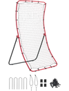 VEVOR Baseball Softball Rebounder Net 4 x 5.5 ft Pitch Back Trainer, 5 Adjustable Angles, Heavy-duty Steel Frame, All Angle Bounce Back Net for Pitching & Fielding Training Aid, Return Practice