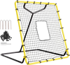 VEVOR Baseball And Softball Rebounder Net, 4 x 4.5 Feet PitchBack Baseball Nest for Pitching and Fielding Training, Pitch Return Trainer Rebound Net with Pitching Target, 4 Adjustable Angles