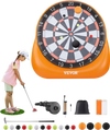VEVOR Inflatable Soccer Dart Board, over 6 ft High Giant Soccer Dart Board with 4 Kick Balls, 12 Tennis and Air Pump, 3-Min Setup, Ideal for Giant Yard Games, Giant Kick Darts Game, Backyard Golf Game