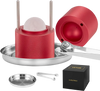 VEVOR Ice Ball Press, 2.4" Ice Ball Maker, Aircraft Al Alloy Ice Ball Press Kit for 60mm Ice Sphere, Ice Press with Tong and Drip Tray, for Whiskey, Cocktail, Bourbon, Scot on Party & Holiday, Red