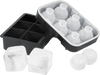 VEVOR Ice Cube Trays (Set of 2), 2-in-1 Combo with Silicone Sphere Ice Ball Maker & Large Square Ice Cube Maker with Lid, Reusable Easy Release BPA Free Ice Tray Set for Whiskey Cocktails Bourbon