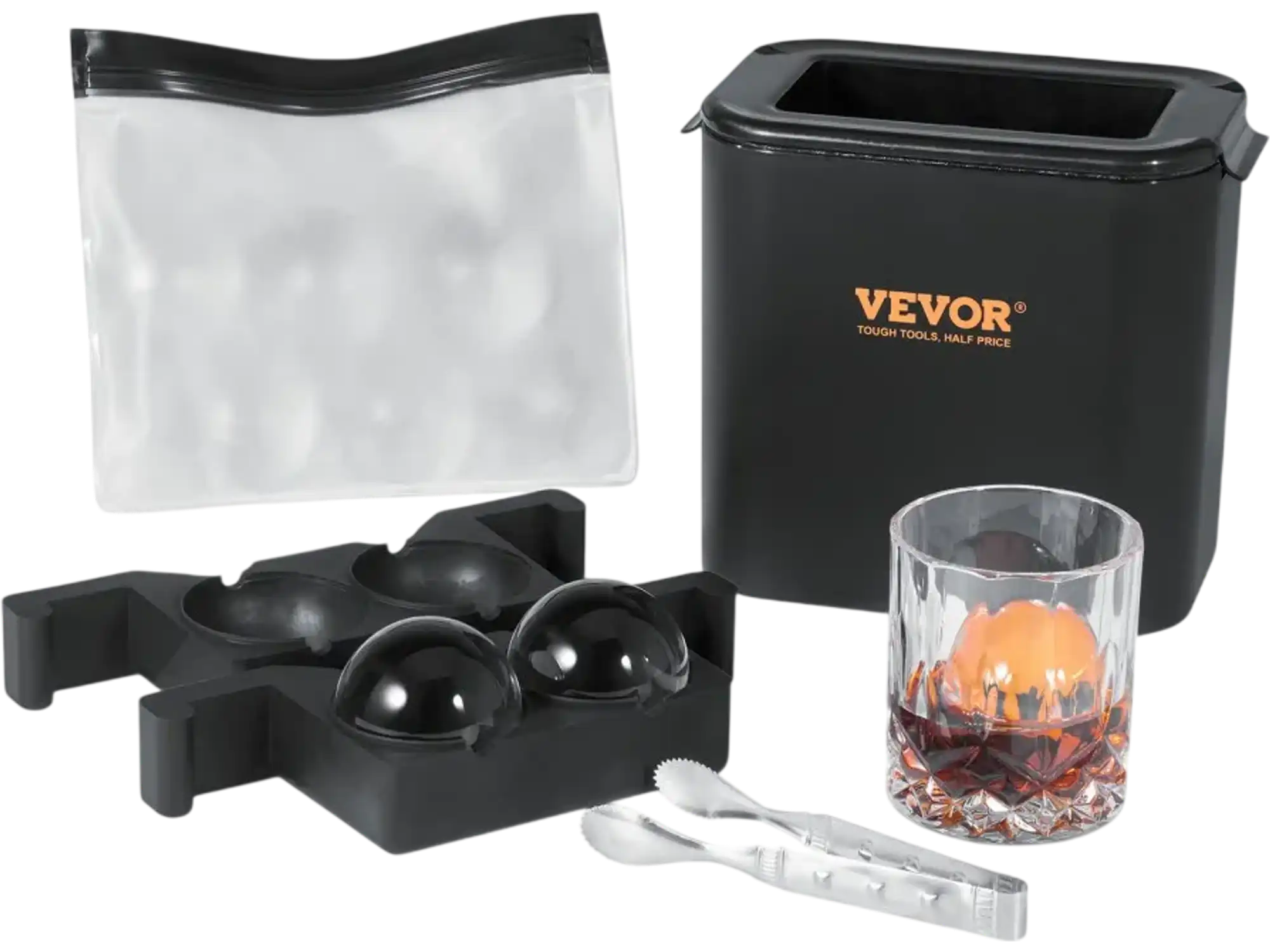 Vevor Ice Ball Maker Crystal Clear 2.36