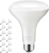 VEVOR BR30 Flood Light Bulb, 12 Pack LED Indoor Flood Lights, 850 Lumens LED Flood Light Bulbs, E26 Standard Base, 3000K Warm Light, 15,000 Hour Lifetime, Stepless Dimmable Recessed Can Light Bulbs