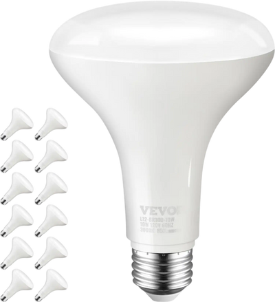 Vevor Flood Light Bulbs BR30 12-Pack 850 lm 3000K Dimmable Indoor LED New