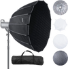 VEVOR Parabolic Softbox, 33 in / 850 mm, Quick Release and Quick Fold, Lightweight and Portable, Universal Bowens Mount, 4 Lighting Effects, Fits for Professionoal Photography, Daily Filming