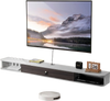 VEVOR Floating TV Stand, 70 in Wall Mount Entertainment Center with Cable Hole, Modern Floating TV Shelf with Storage Cabinet, Particle Board Console for DVD Player, Cable Box, Game Console, White