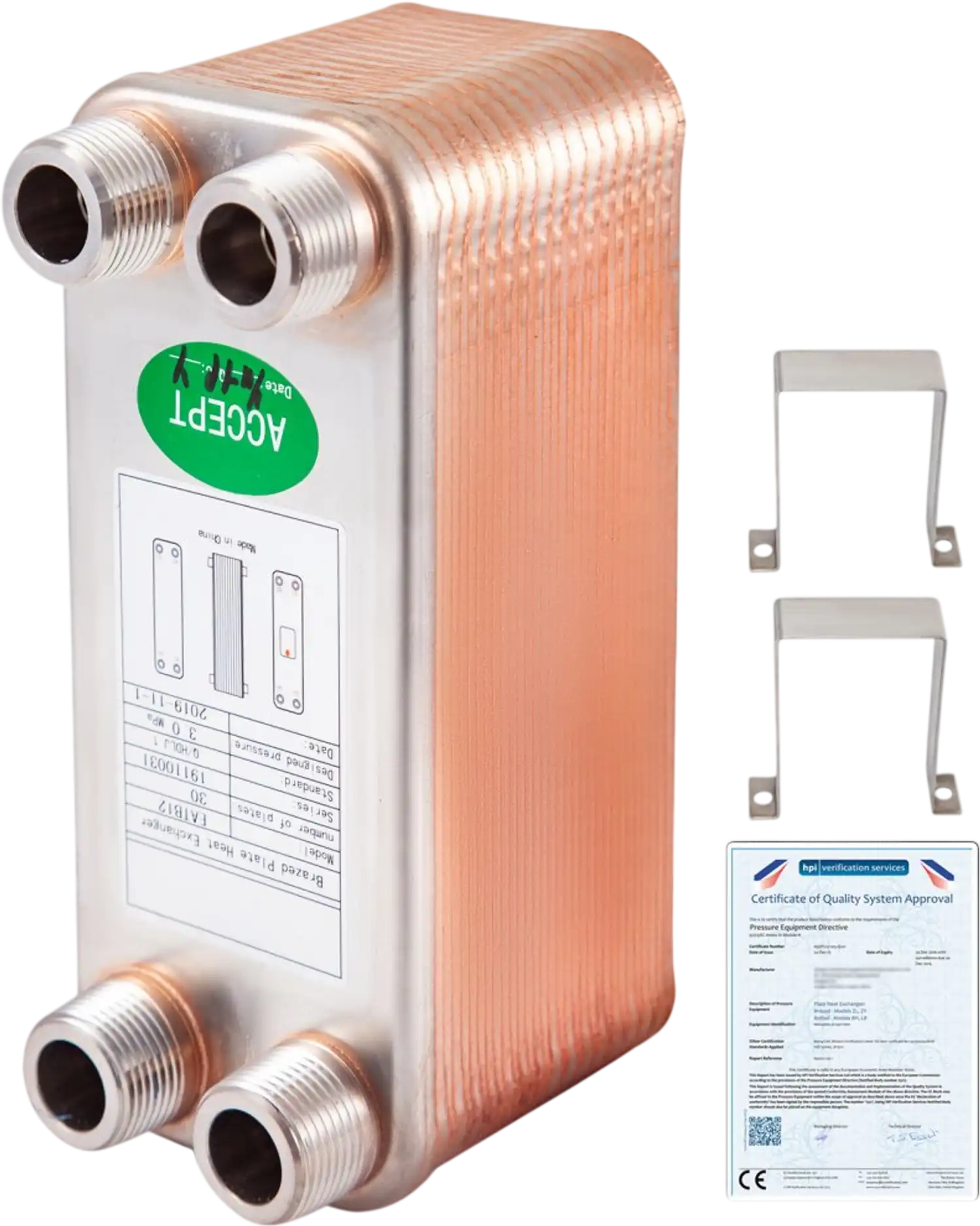 Vevor Heat Exchanger 30-Plate Brazed 3
