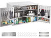 VEVOR Outdoor Kitchen Cabinet, 30"W x 20"H x 20"D, 3-Tier Storage Shelves, for BBQ Island Storage, Patio Bars and Grill Station, with Handle, Built-In BBQ Island Drawers Organize Cookware Accessories