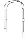 VEVOR Garden Arbor, 94.5 (H) x 59 (W) x 15.8 (D) in Metal Archway, Sturdy Outdoor Trellis Arch with Stakes, Easy to Assemble, Pergola Arbor for Plant Climbing Yard Lawn Wedding Party Decoration