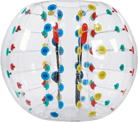 VEVOR Inflatable Bumper Balls 1-Pack, 5FT/1.5M Body Sumo Zorb Ball, 0.8mm Thick PVC Human Hamster Bubble Knocker for Outdoor Sports Team Gaming Play, Bopper Toy for Garden Yard Park, Multicolor