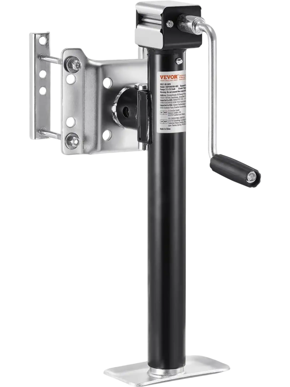 VEVOR Trailer Jack, 5000 lbs Dynamic Load Capacity, Heavy Duty Swivel Bolt-on Trailer Jack, 14.3" Lift Trailer Jack Stand with Handle for RV Trailer, Horse Trailer, Utility Trailer, and Yacht Trailer