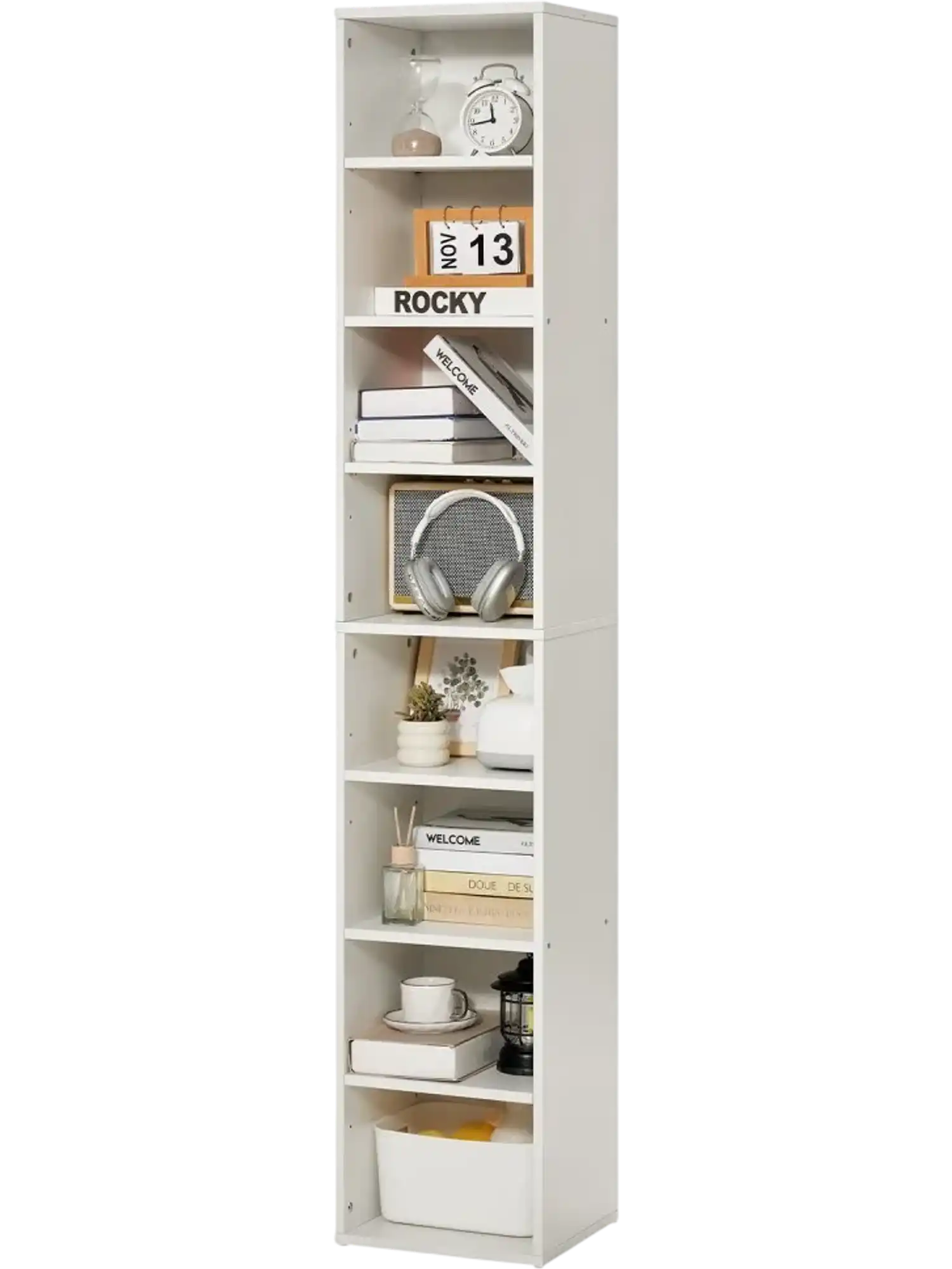 Vevor Bookshelf 8-Tier Narrow 71