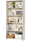 VEVOR 5 Tiers Wide Bookshelf, 68 in Wooden Open Bookcase with Display Storage Organizer Shelf, Freestanding Tall Display Floor Bookcase Bookshelf for Library, Bedroom, Living Room, Office, White