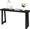 VEVOR 56 in Console Table, Modern Desk Behind the Couch, Wooden Rectangle Entrance Desk, Narrow Long Sofa Table Accent Stand, Ideal for Hallway, Bedroom, Living Room, Foyer, Easy Assembly, Black