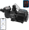 VEVOR Variable Speed Pool Pump, 1.5 HP, AC 220-240V, 132 GPM, In/Above Swimming Pool Pump with Filter Basket, Powerful Self Priming, Programmable Timer, for Inground and Above Ground Swimming Pool