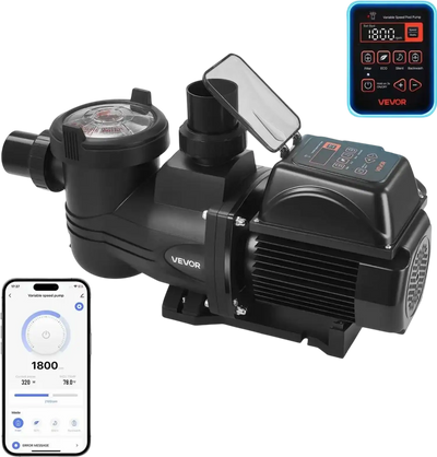 Vevor Pool Pump Variable Speed 1.5 HP In/Above Ground Swimming Pool Pump New