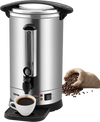 VEVOR Commercial Coffee Urn, 65 Cups Stainless Steel Large Coffee Dispenser, 1500W 110V Electric Coffee Maker Urn For Quick Brewing, Hot Water Urn with Detachable Power Cord for Easy Cleaning, Silver