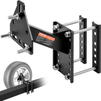 VEVOR Spare Tire Carrier, Trailer Spare Tire Mount, 160 lbs Capacity, Utility Trailer Accessories Fits Most 4 & 5 & 6 & 8 Lugs Wheels on 4