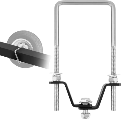 Vevor Spare Tire Carrier U-Bolt Zinc Plated Mount Bracket with Lock 160 lbs New