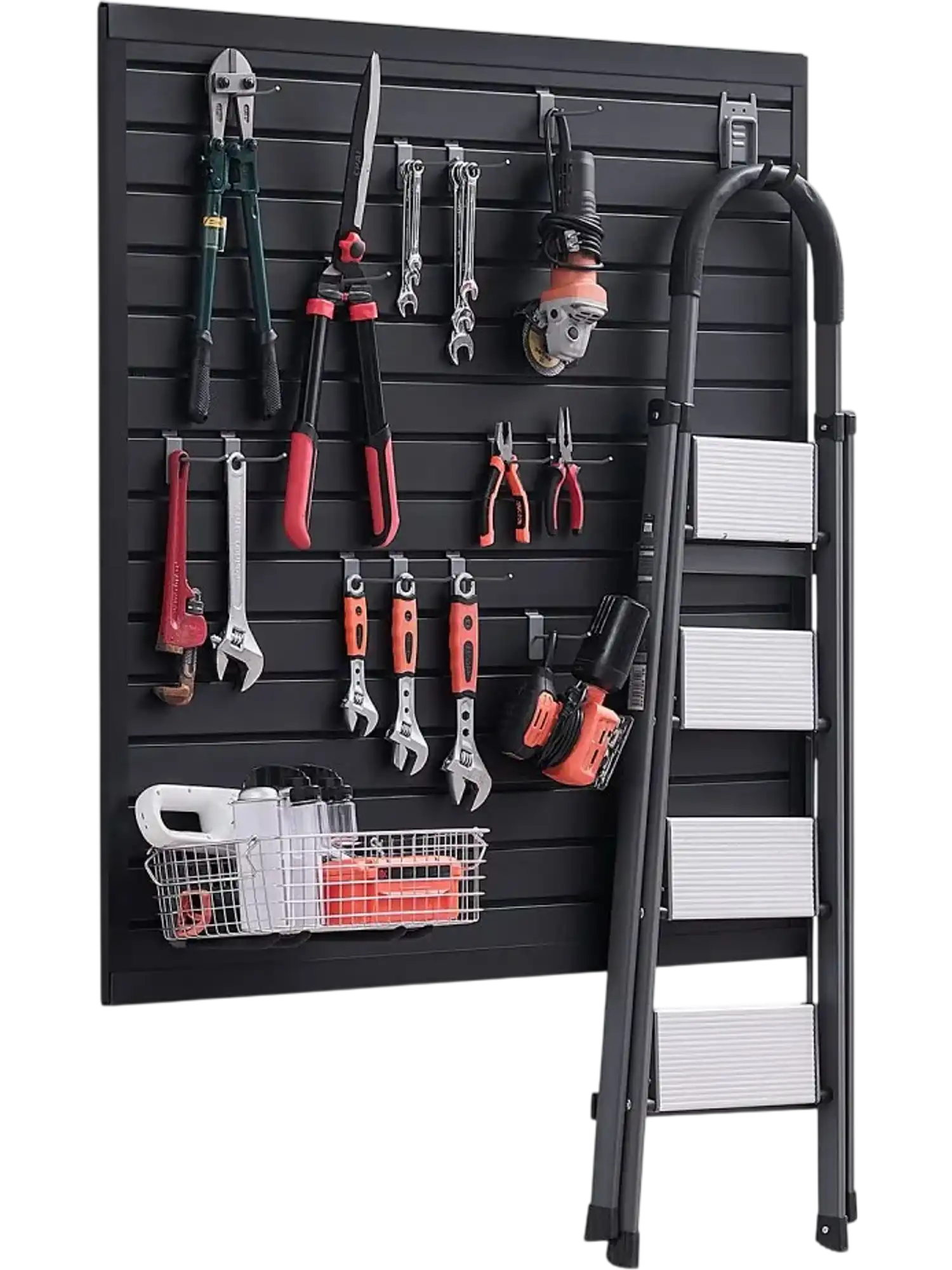 Vevor Slatwall Paneling 4' x 4' Black PVC Garage Wall Panel New