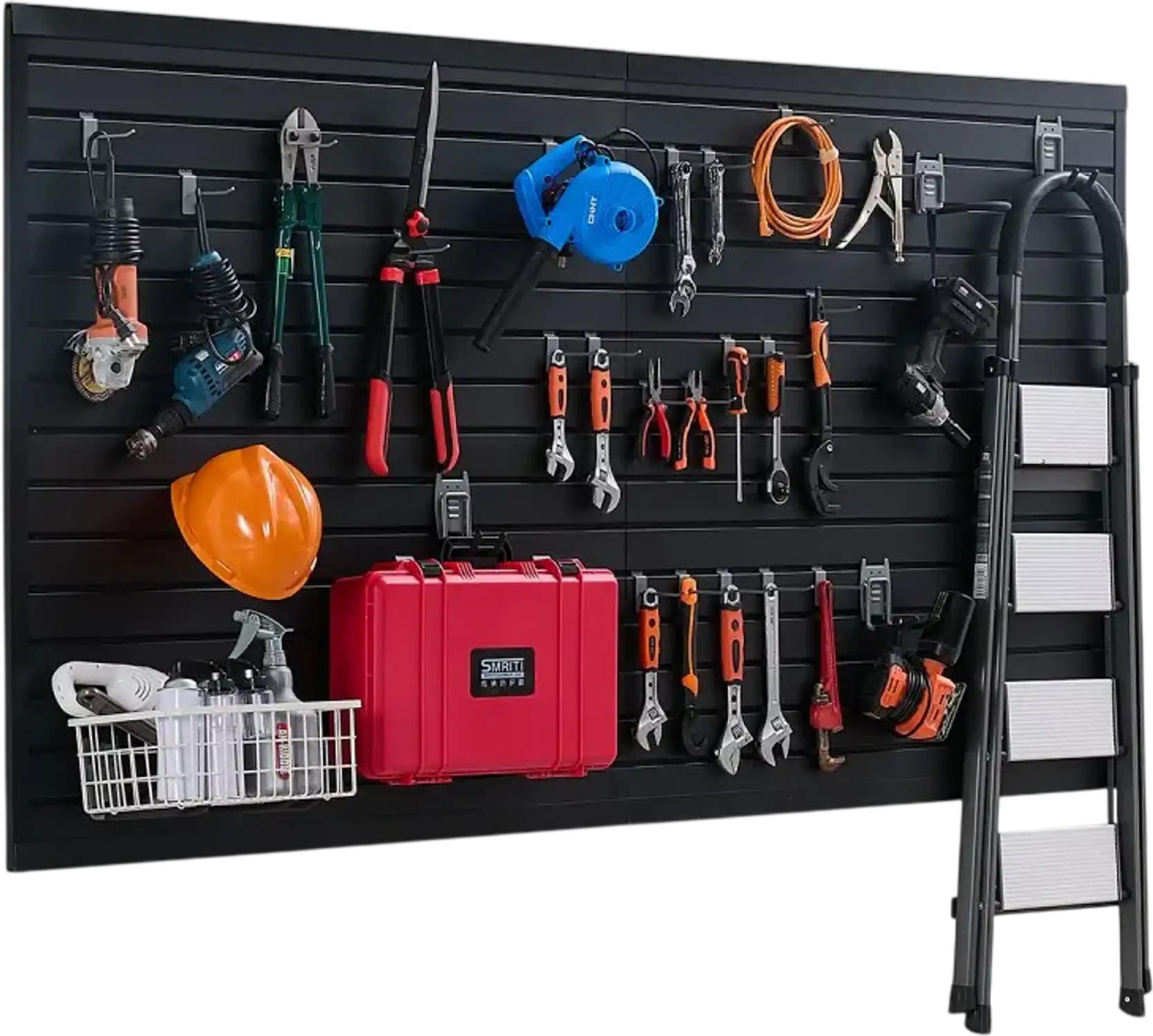 Vevor Slatwall Panels 8' x 4' Black PVC Garage Wall Paneling New