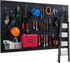 VEVOR Slat Wall Paneling, 8 x 4 ft, PVC Garage Slatwall with Modular Design, Black Slat Wall Easy-to-Install Adjustable Slatwall Panel with Coupling Structure & DIY Cutting, Fits for Storage & Display