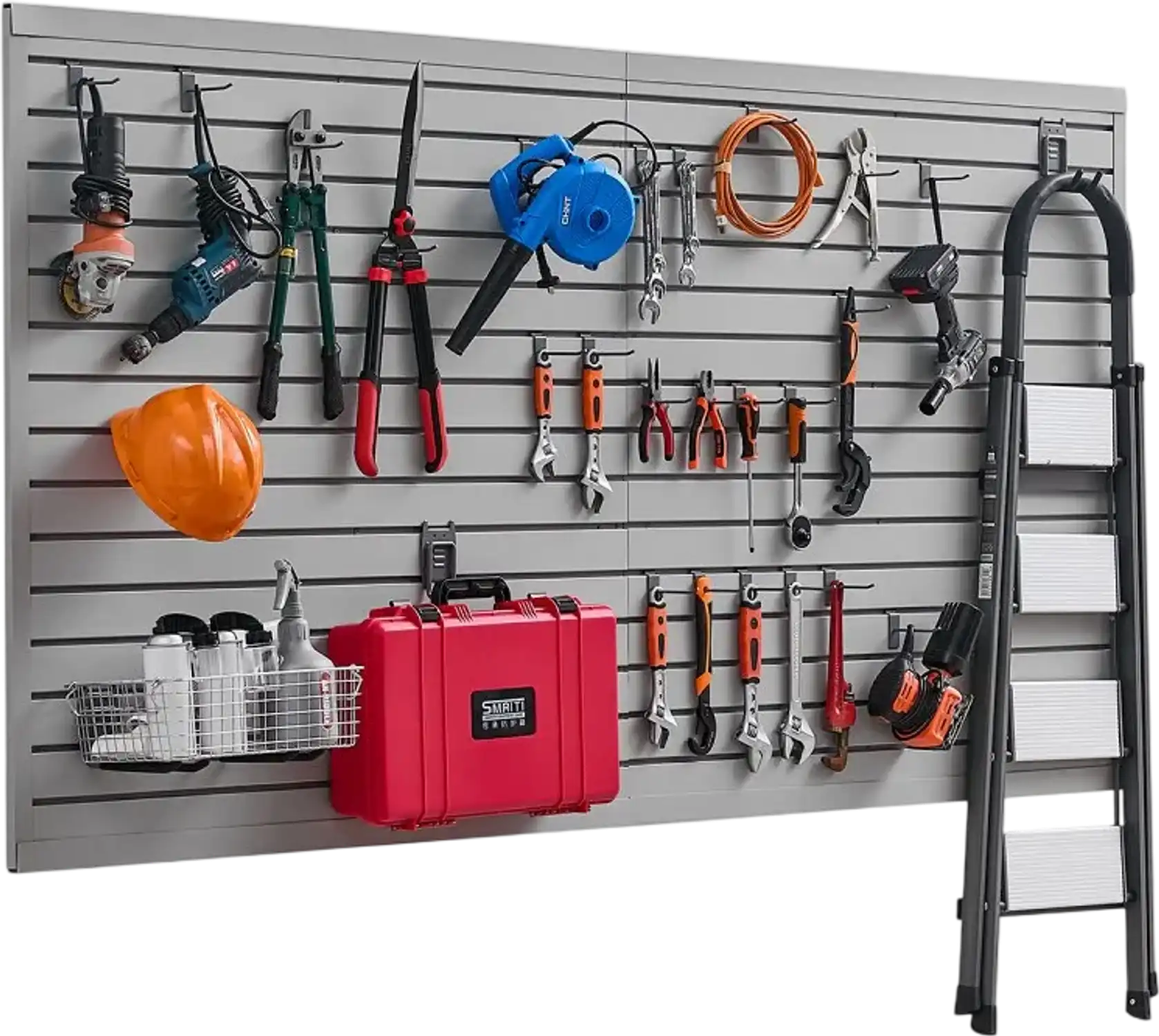 Vevor Slat Wall Paneling 8' x 4' PVC Garage Slatwall Gray New