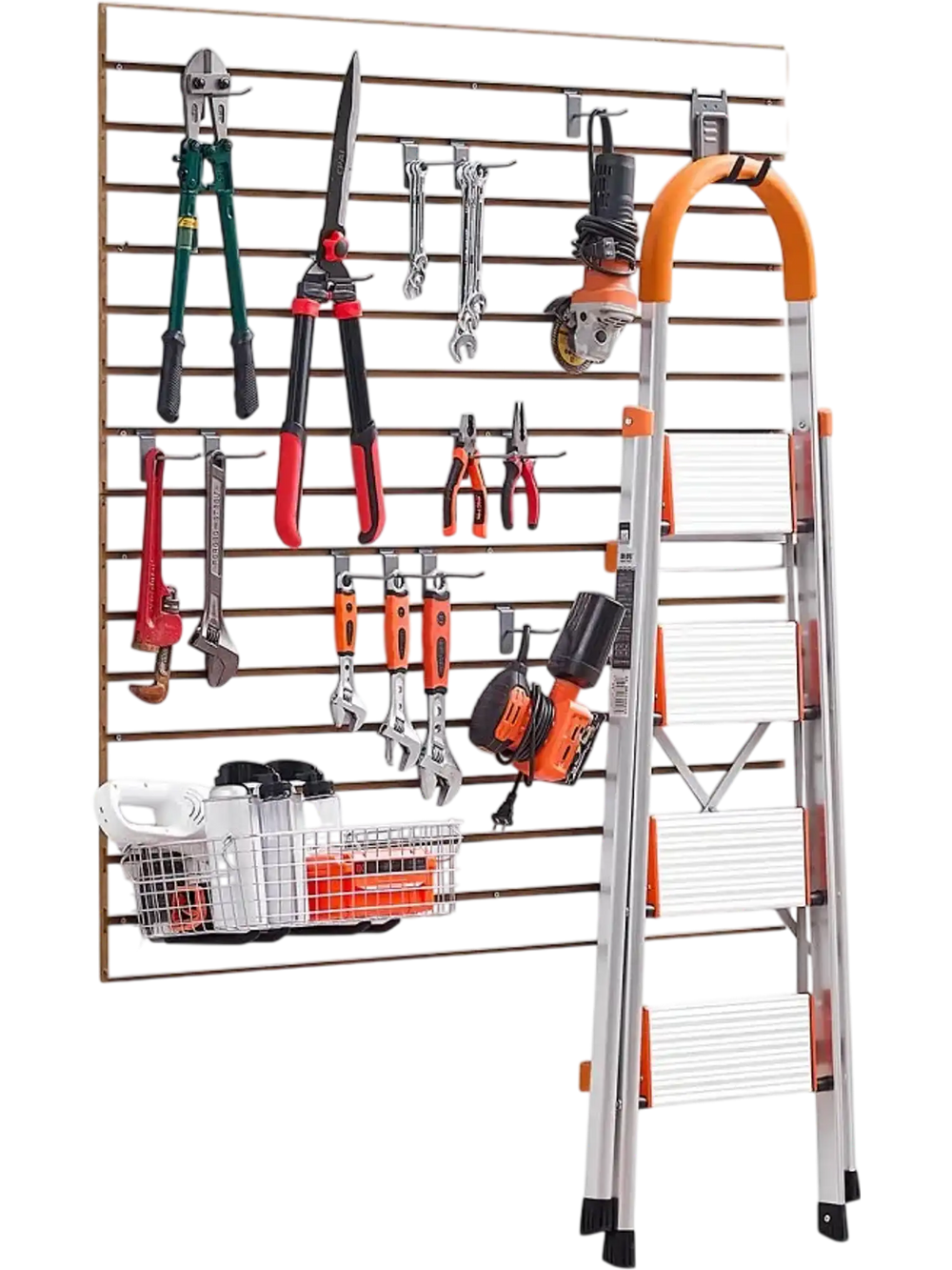 VEVOR Slat Wall Paneling, 4 x 4 ft, MDF Garage Slatwall with Modular Design, White Slat Wall Easy-to-Install Adjustable Slatwall Panel with Coupling Structure & DIY Cutting, Fits for Storage & Display