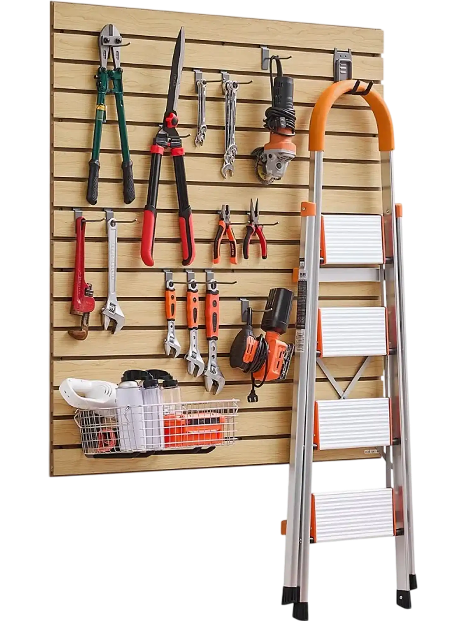 Vevor Slatwall Panel 4' x 4' MDF Garage Wall Organizer Natural 2-Pack New