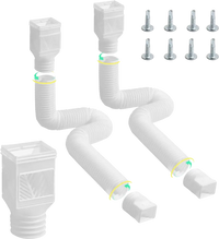 VEVOR Rain Gutter Downspout Extensions, 2-Pack Flexible Downspout Extender, Down Spout Drain Extension Extendable from 22