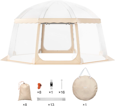 Vevor Sports Tent 15' x 15' Weatherproof Pop-Up Shelter for 12-15 People New