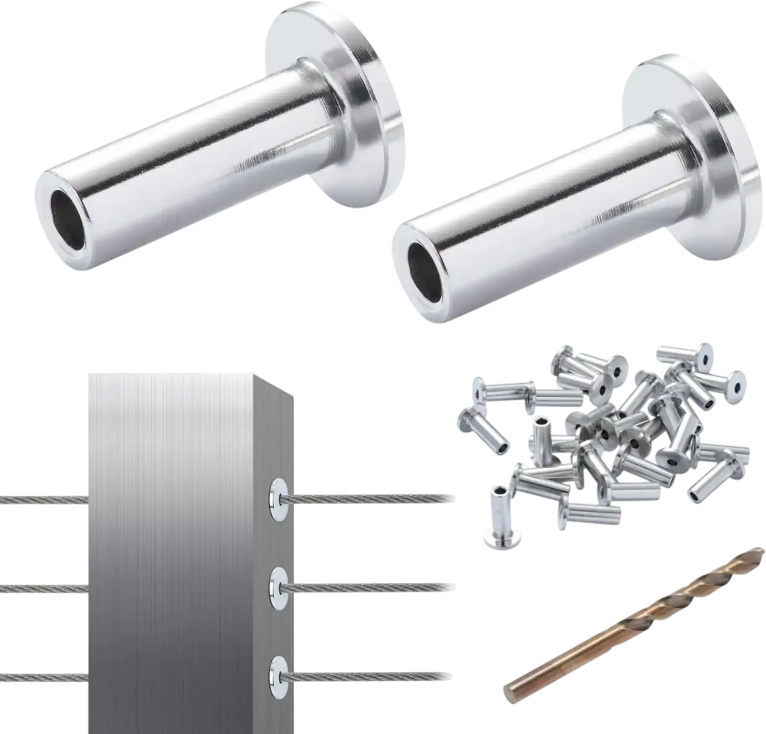 Vevor Protector Sleeves 121-Pack T316 Stainless Steel for 1/8