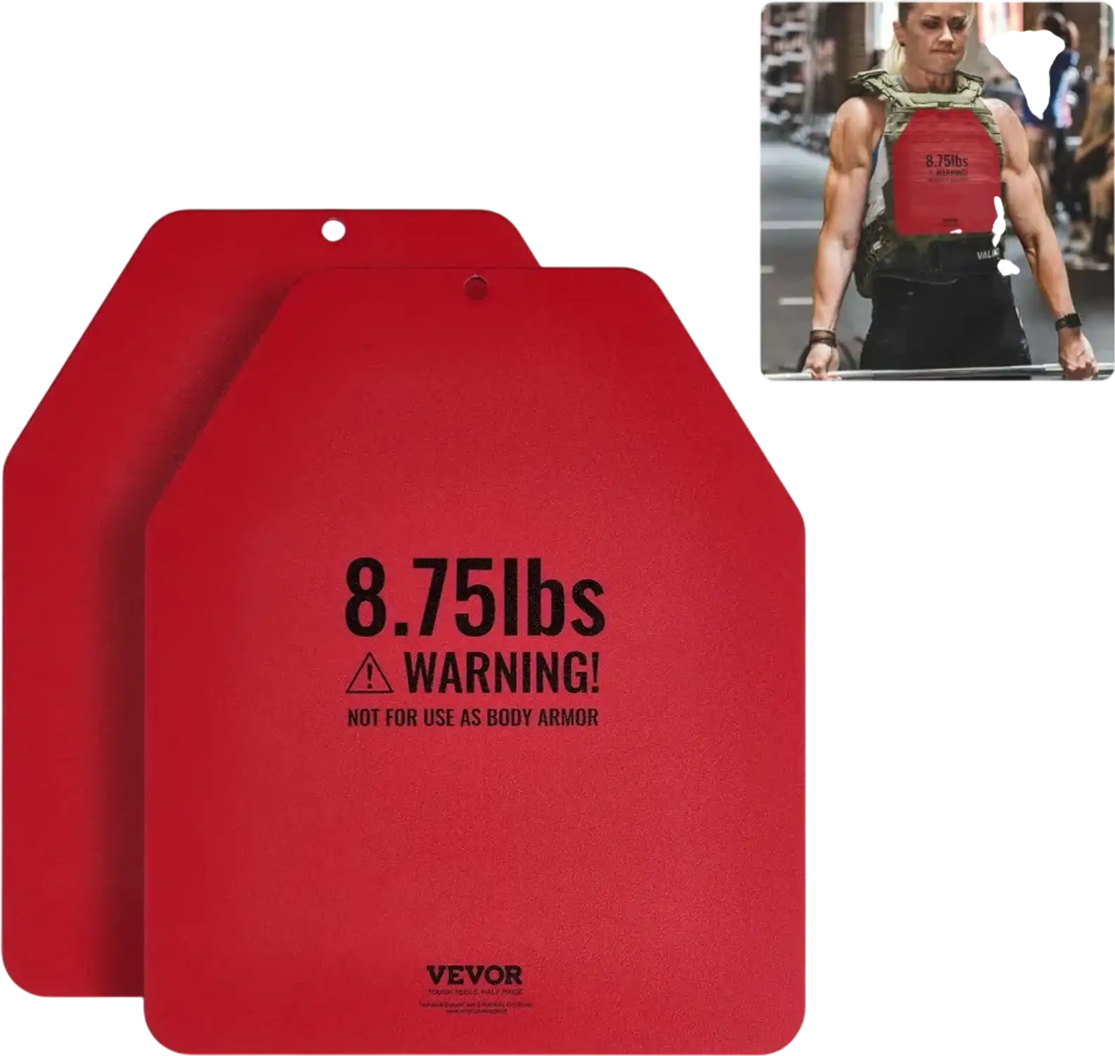 Vevor Weight Vest Plates 2 x 8.75 lbs Premium Steel Pair New