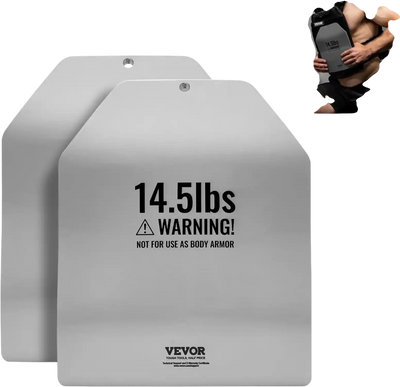 Vevor Weight Vest Plates Curved 2 x 14.5 lbs Premium Steel for Strength Training New