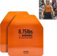 VEVOR Curved Weight Vest Plates, 8.75 LB Pairs, Premium Steel Weighted plates, Contoured Ergonomic Fit – WODs, Additional Weight for Weight Vests, for Strength Training, Running, Heavy Workouts