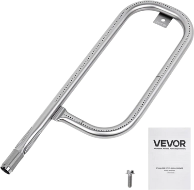 VEVOR Grill Burner Tube for Weber Q100, Q120, Q1000, Q1200, Baby Q Gas Grills, 17 inch 304 Stainless Steel Tube Burner for Weber 516001, 516002, 50060001, Replacement Part 69957, 60040, 41657, 45657