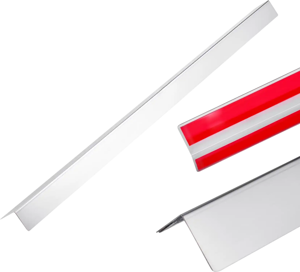 VEVOR Stainless Steel Wall Corner Protector, 2 x 2 x 48 inch, 10 Pack Metal Corner Guards, 304 Stainless Steel Edge Trim 90-Degree Angle for Home,Office,Commercial Wall Protection, with 3m Tape