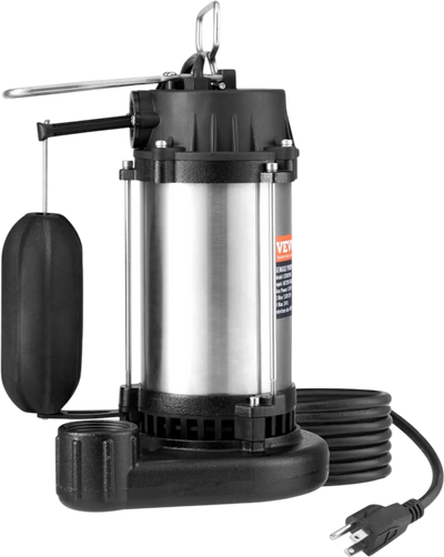 Vevor Sewage Pump Submersible 0.5HP 4188 GPH 24' Lift New
