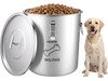 VEVOR Stainless Steel Dog Food Storage Container 17 lbs/5.28 Gal Capacity, for Living Room Kitchen, Airtight Lid & Dual Handles, 20L Large Metal for Dogs & Cats Food Rice Flour, Keep Fresh, Easy Clean