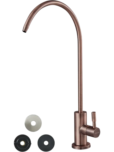 VEVOR Ro Water Faucet, Lead-Free Stainless Steel Faucet, Drinking Water Faucets with Solid Brass Valve, Anti-Rust & Durability Drinking Water Faucets For Kitchen, Bar Counter, Cafe, Antique Bronze