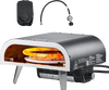 VEVOR Outdoor Pizza Oven, 12 in Propane Gas Pizza Maker, Portable Pizza-Cooker with Electric Rotation, Thickened Pizza-Stone, Carry Bag, Propane Pizza-Oven for Outside Backyard Patio Camping, Black