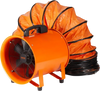 VEVOR Portable Ventilator, 10 inch Heavy Duty Cylinder Fan with 33ft Duct Hose, 380W Strong Shop Exhaust Blower 1893FM, Industrial Utility Blower for Sucking Dust, Smoke, Smoke Home/Workplace