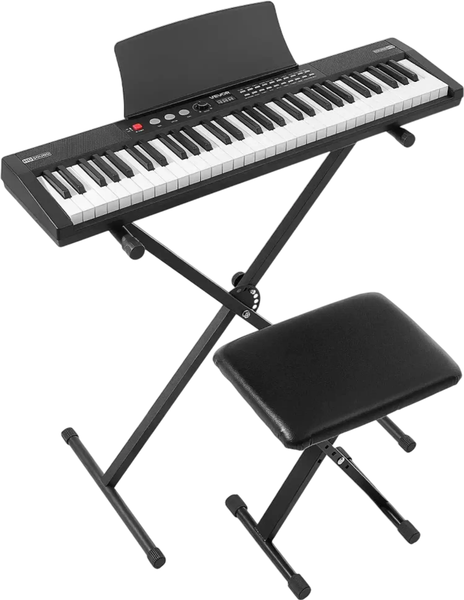 Vevor Digital Piano 61-Key Semi-Weighted Keyboard with Stand and Bench New