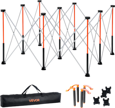 VEVOR Portable Folding Workstand, 4.15 x 4.15 ft Collapsible Workbench, 3500 lbs Weight Capacity, No Assembly Foldable Work Stand with Storage Bag, Table Top NOT Included, for Garage Workshop Outdoor
