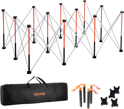VEVOR Portable Folding Workstand, 6.12 x 4.14 ft Collapsible Workbench, 4500 lbs Weight Capacity, No Assembly Foldable Work Stand with Storage Bag, Table Top NOT Included, for Garage Workshop Outdoor