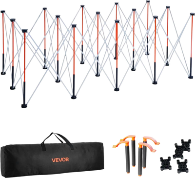 VEVOR Portable Folding Workstand, 8.02 x 4.12 ft Collapsible Workbench, 6000 lbs Weight Capacity, No Assembly Foldable Work Stand with Storage Bag, Table Top NOT Included, for Garage Workshop Outdoor